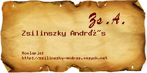 Zsilinszky András névjegykártya