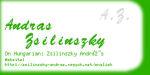 andras zsilinszky business card